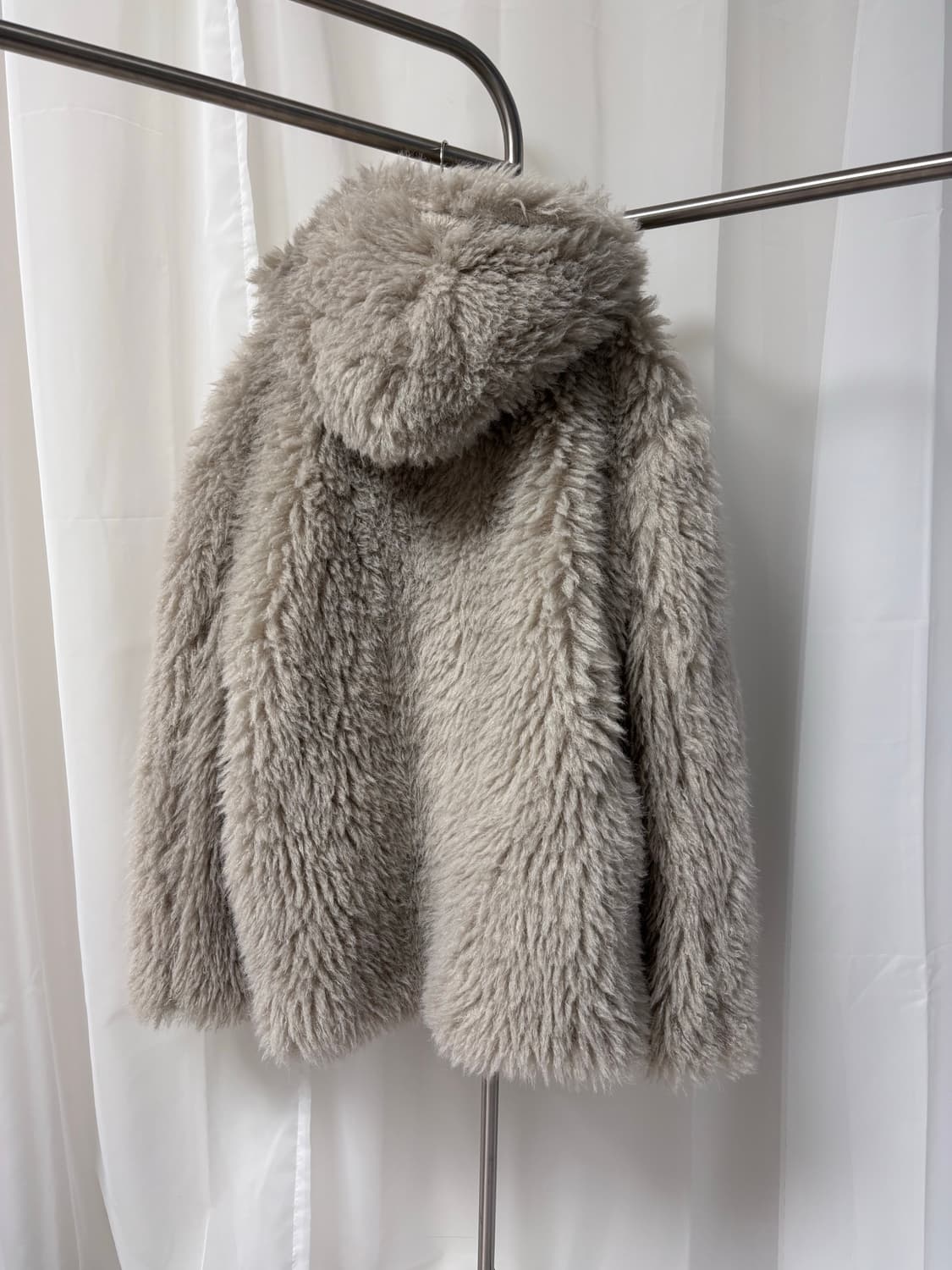 PLACE STUDIO 컬리 부클 헤비 소프트 후드 퍼 상품이미지9