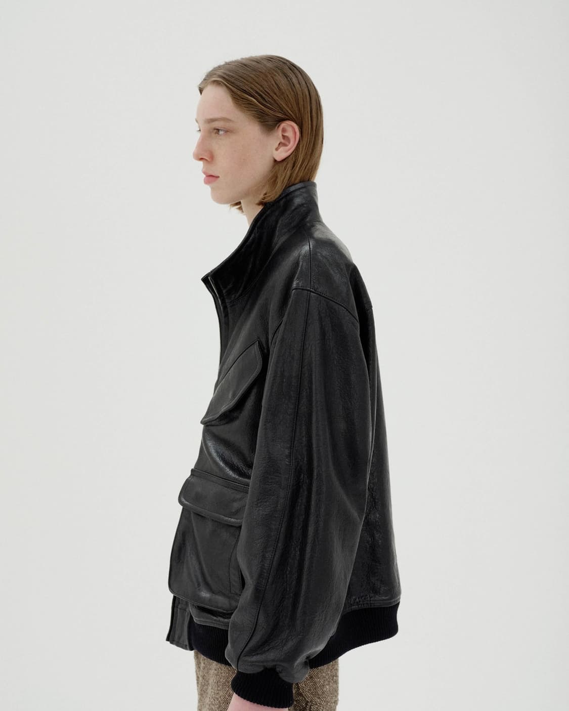 25aw Auralee 오라리 램 레더 집 블루종 lamb leather 상품이미지2