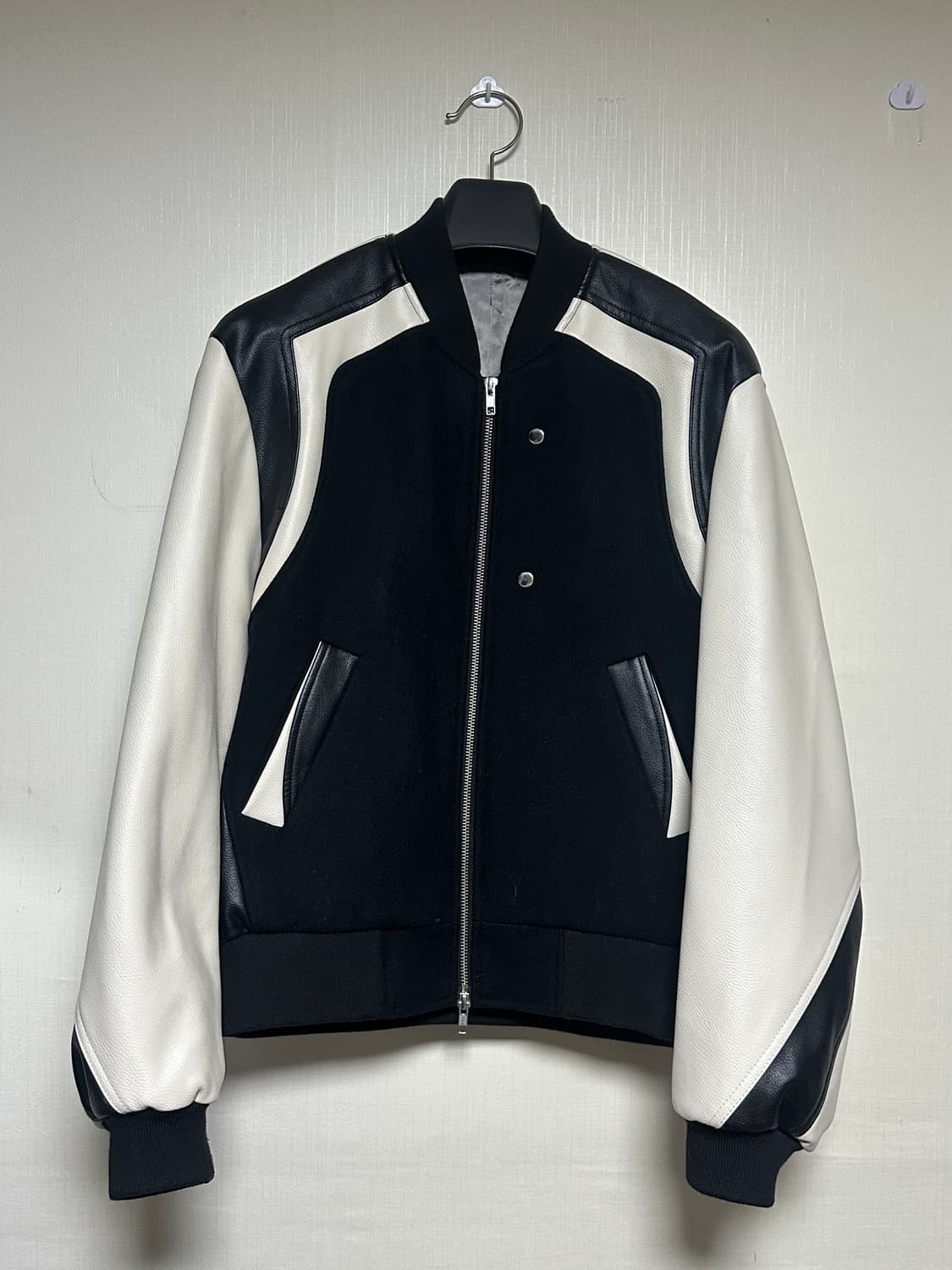 새상품) lmood 엘무드 울 레더 레이서 자켓46/100-105 상품이미지1