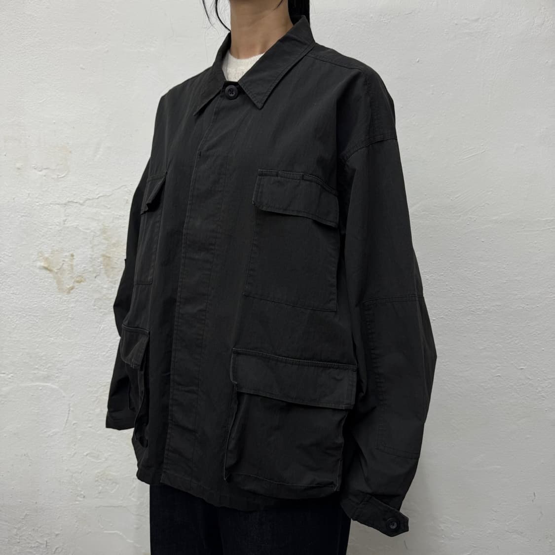 빔즈(BEAMS HEART) 블랙컬러 나일론 코튼 혼방 BDU 필드 자켓 상품이미지1