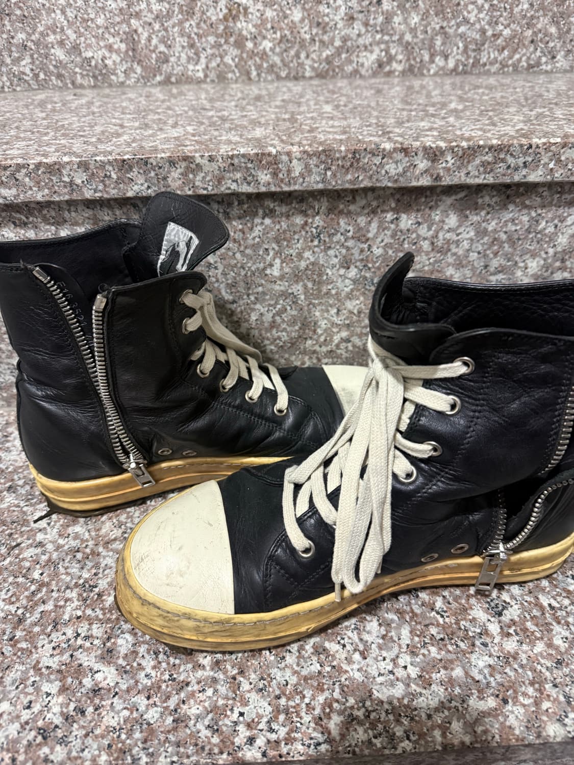 릭오웬스 라몬즈 레더 하이 40 사이즈 상품이미지7