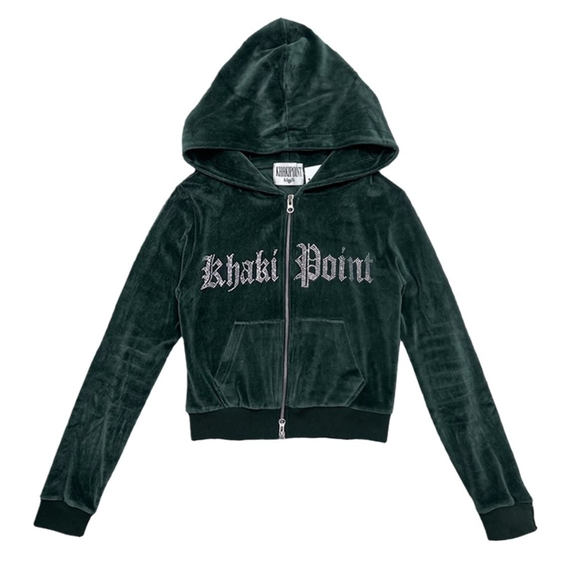 카키포인트 큐빅 벨벳 후드집업 퍼플 OS 상품이미지1