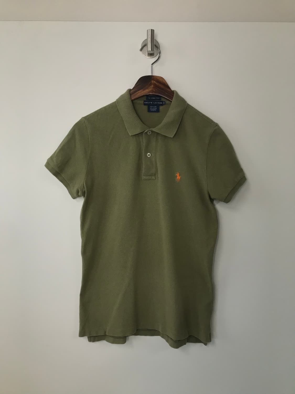 폴로 랄프로렌 자수로고 카키 피케 반팔 카라 티셔츠 상품이미지2