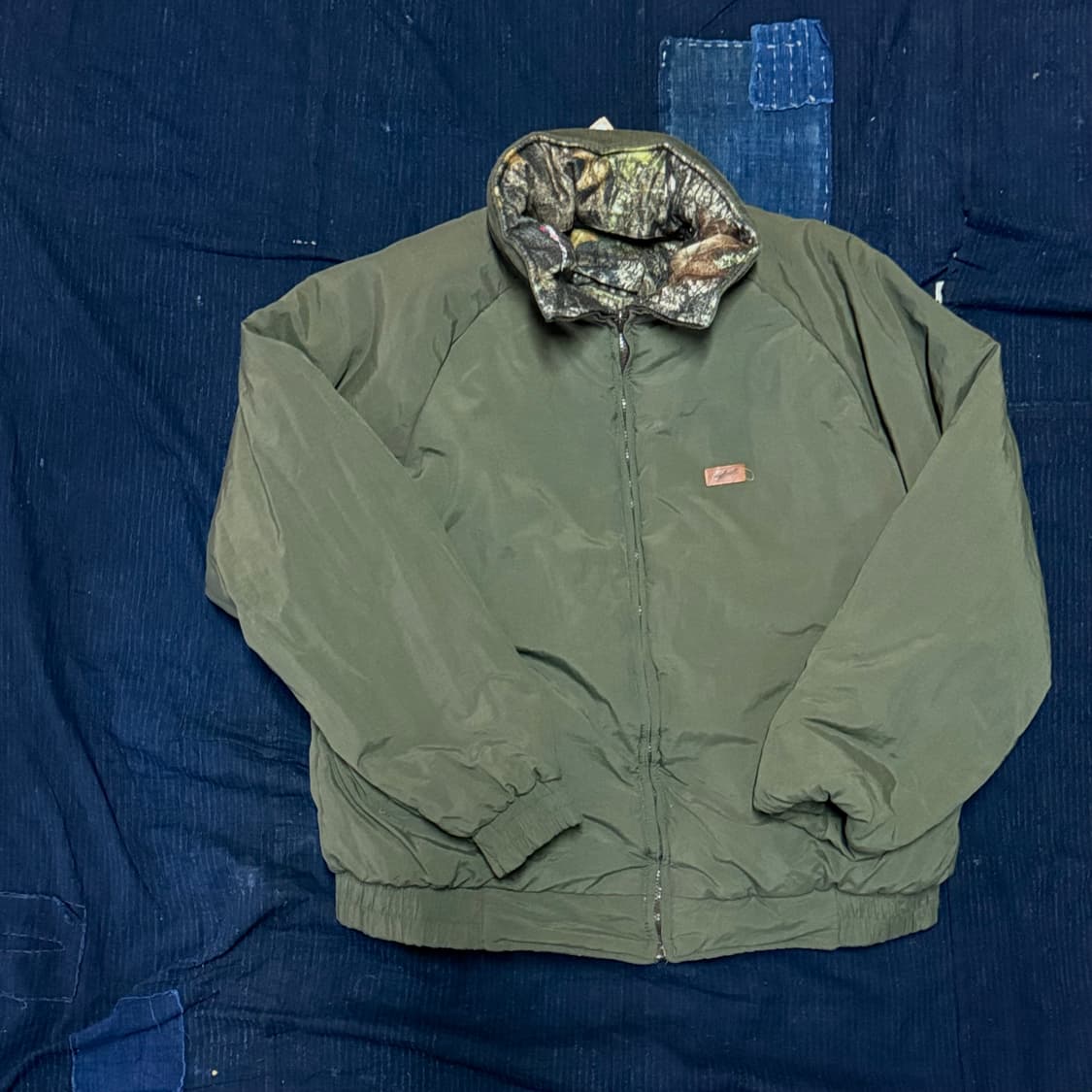 80‘s 울리치 코튼우드 카모 패턴 리버시블 마운틴 파카 XL 상품이미지5