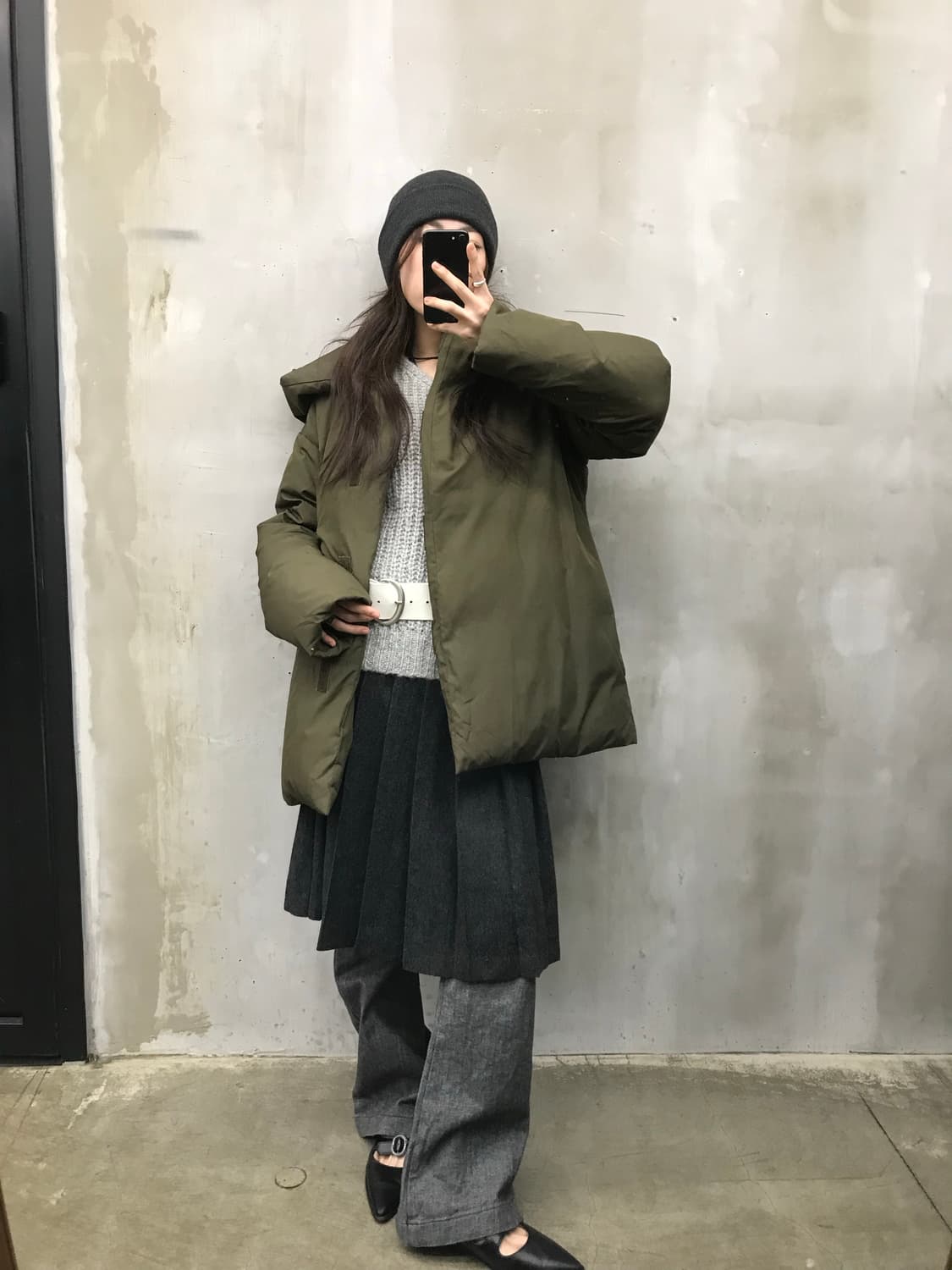 Wool pleats sk 상품이미지2