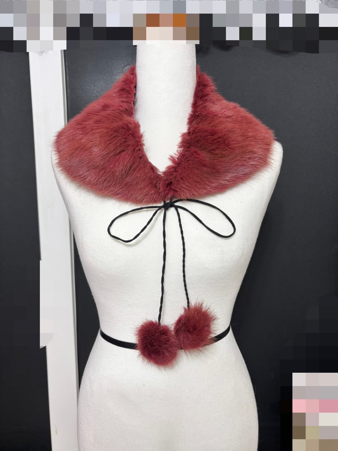 천연 밍크퍼 방울 카라/상태최상 상품이미지1