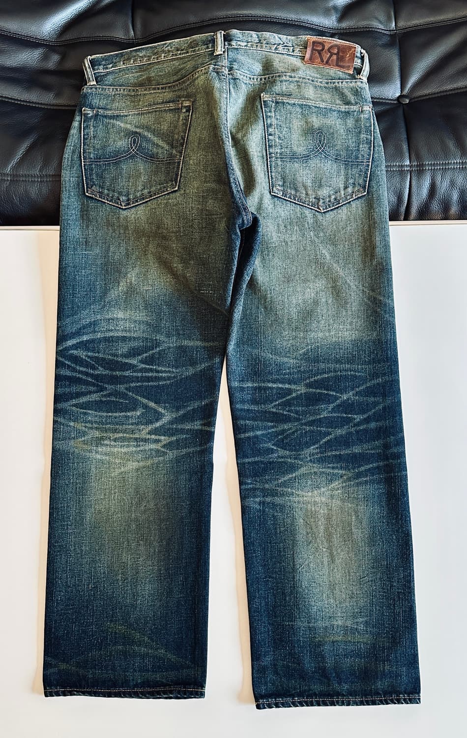 (역대급 워싱) RRL 더블알엘 빈티지 5포켓 기빈스 34-30 신품급 상품이미지3