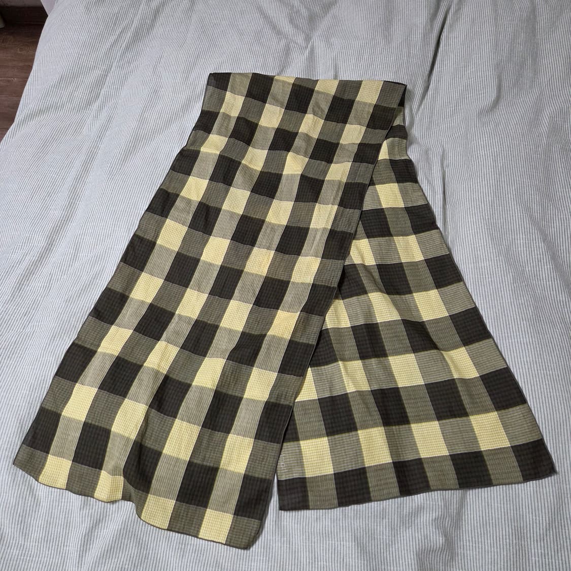 홈리 체크 스카프 옐로우 / 목도리 머플러 상품이미지5