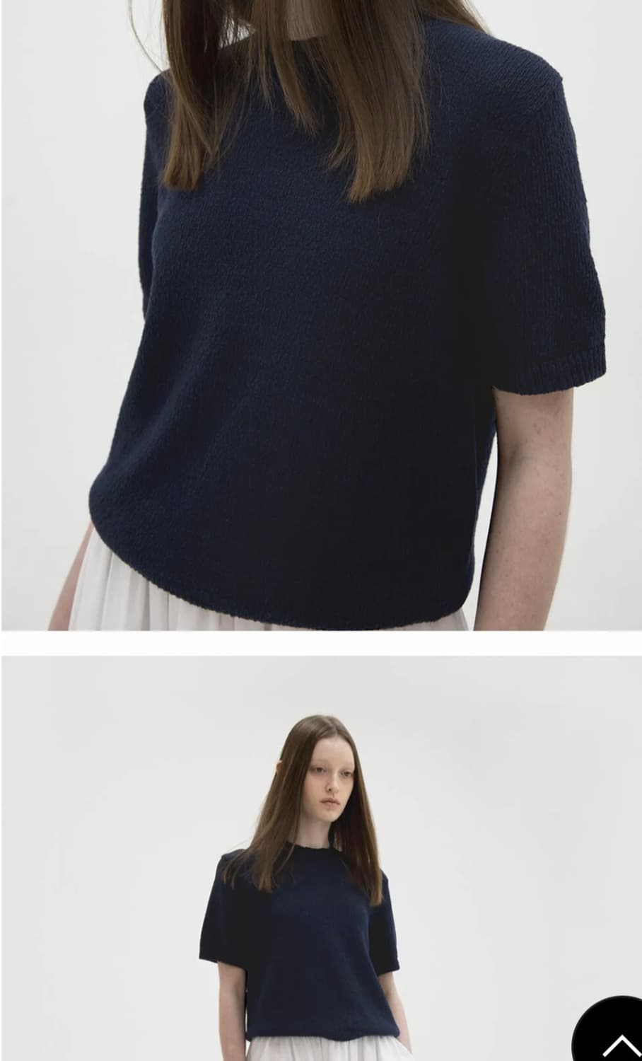 르바 Levar 부클 반팔 니트티 (네이비) 상품이미지10