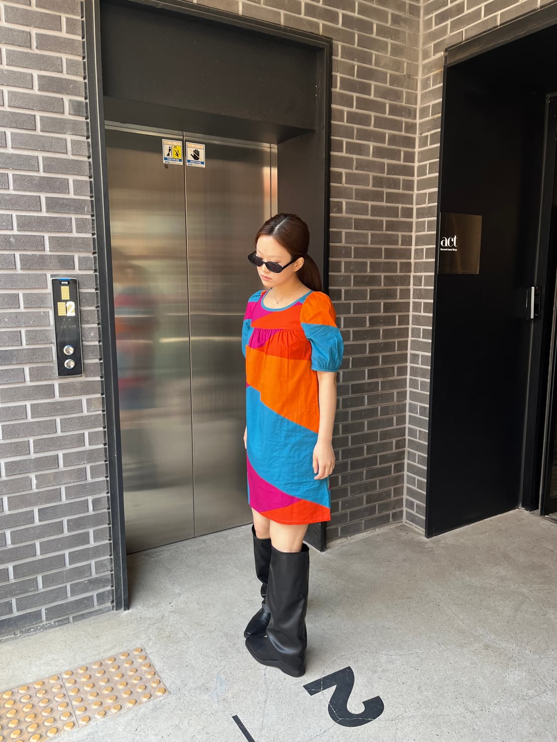 Marc By Marc Jacobs 마크제이콥스 컬러 블락 원피스 상품이미지4