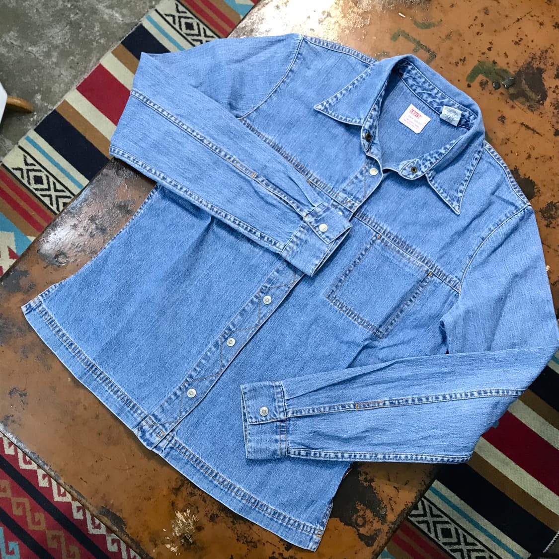 리바이스 LSC 투포켓 연중청 데님 셔츠 자켓 여성 55 사이즈 상품이미지2
