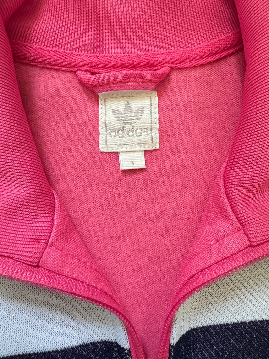 아디다스 3S 올드스쿨 화이트 핑크 트랙탑  상품이미지3