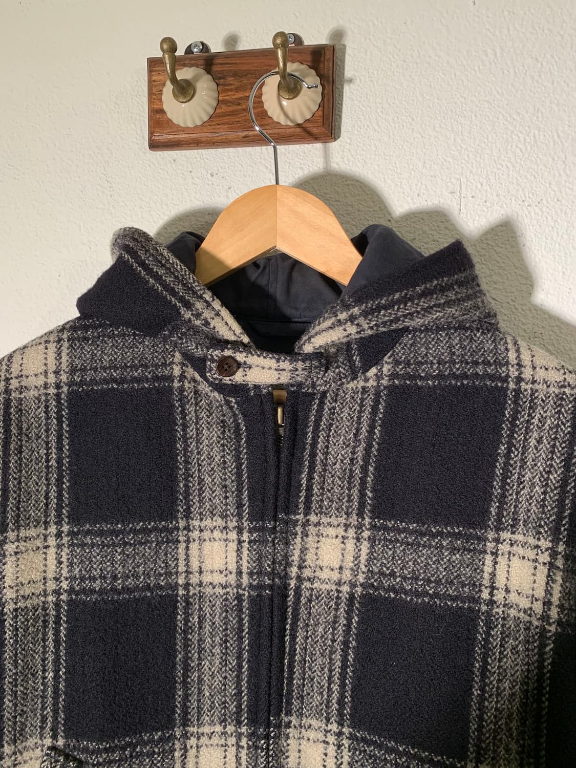 45rpm 울 체크 집업 코트 상품이미지5