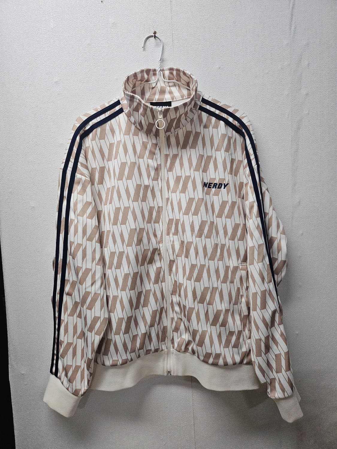 널디 패턴 트랙 자켓 아이보리 M 상품이미지1