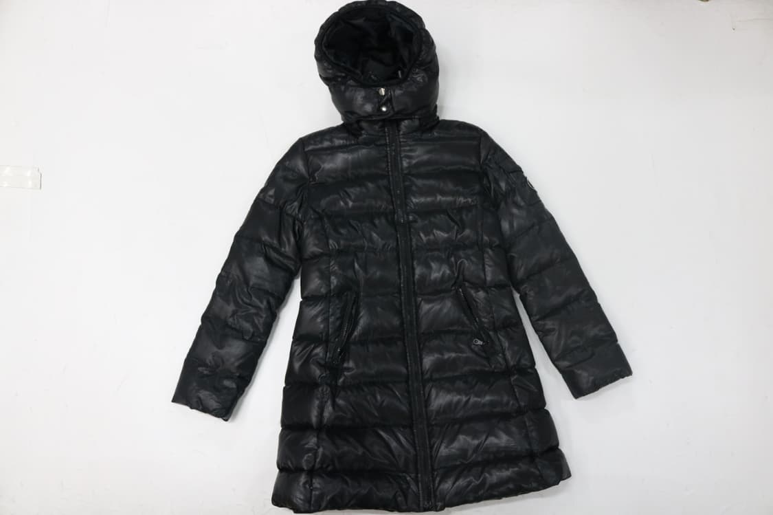 ATELIER SAB 아틀리에사브 유광 블랙 후드 롱 다운 패딩 (M) 상품이미지3