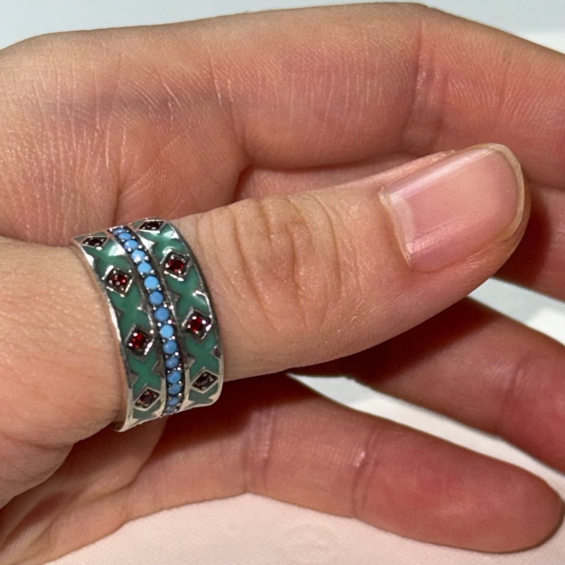 Silver turkey stone ring 실버925 터키석 상품이미지10