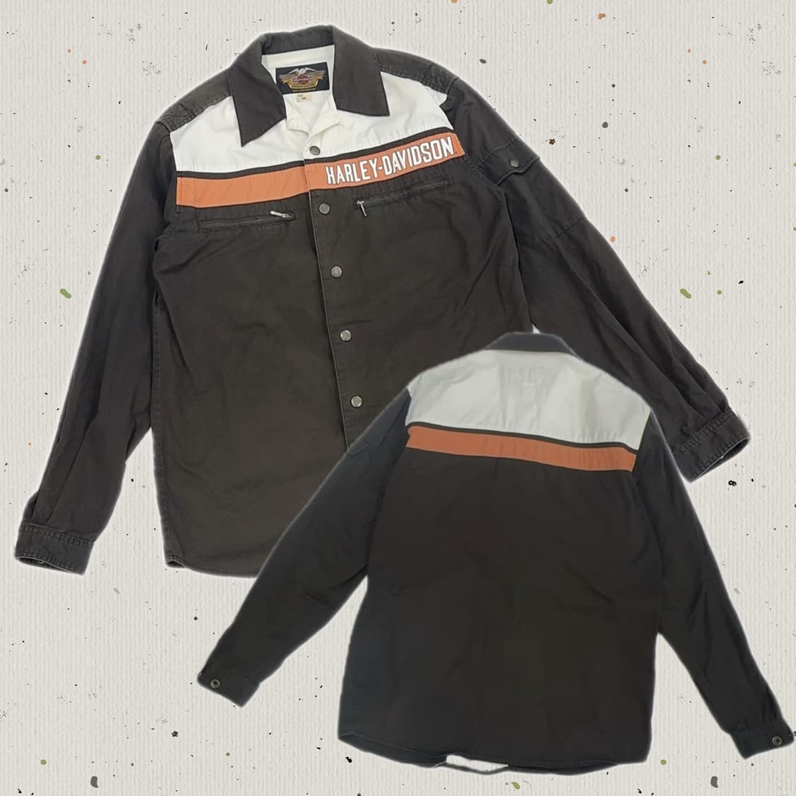 할리데이비슨 브라운 셔츠 빈티지 펑크 시크 보헤미안 상품이미지1