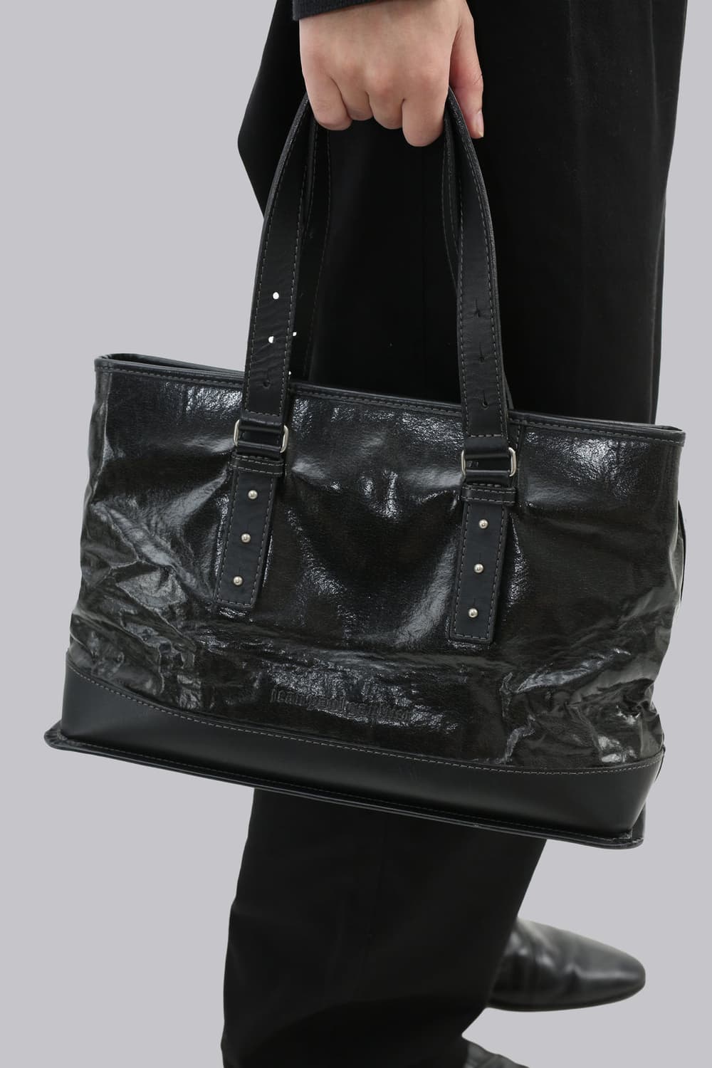 장폴고티에 버클 빈티지 가공 레더 토트백 상품이미지2