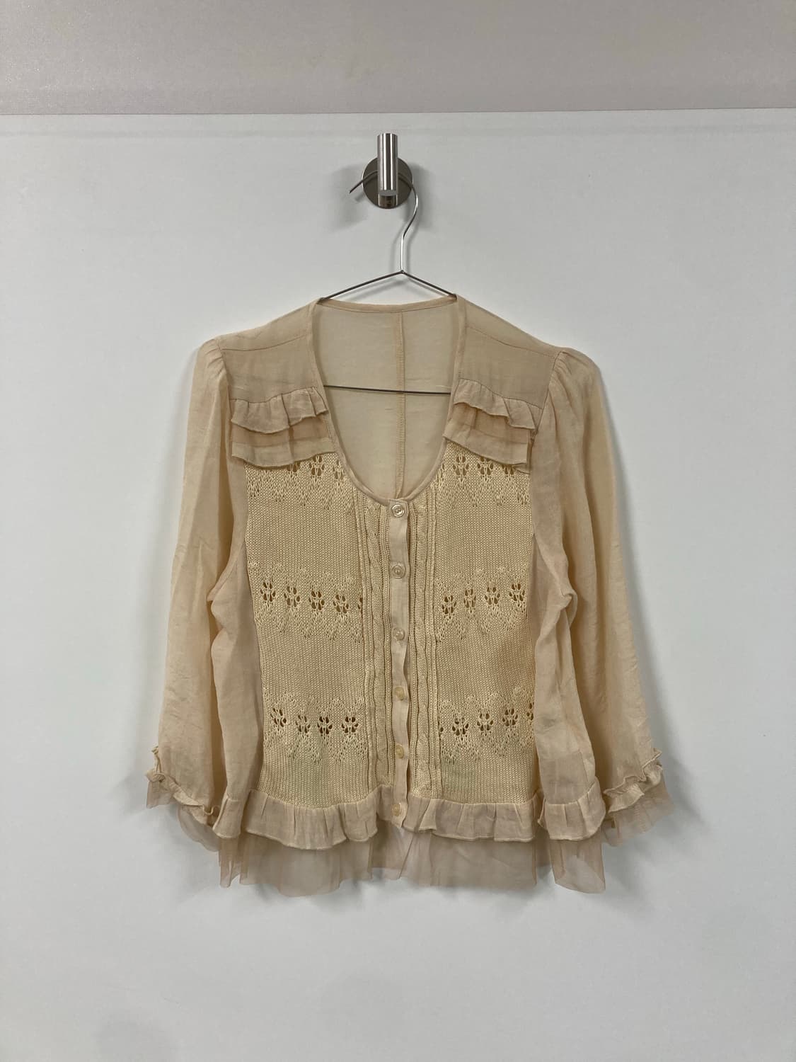 니트 프릴 블라우스 상품이미지3