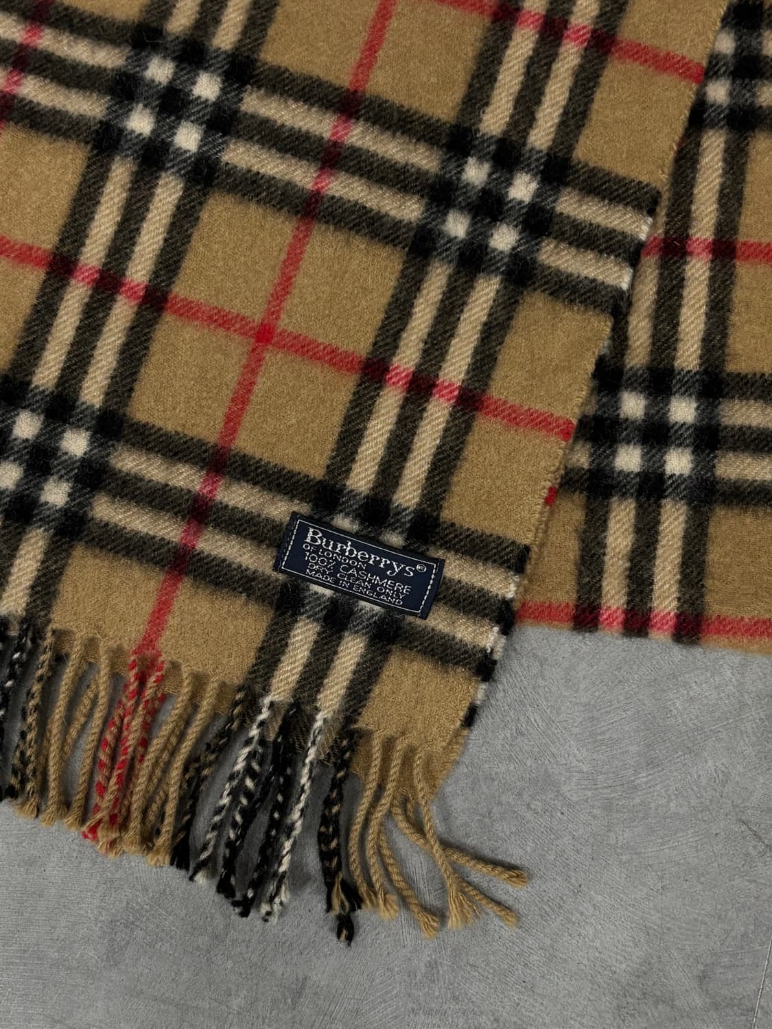 Burberry 버버리 베이지 노바체크패턴 캐시미어 머플러 상품이미지4