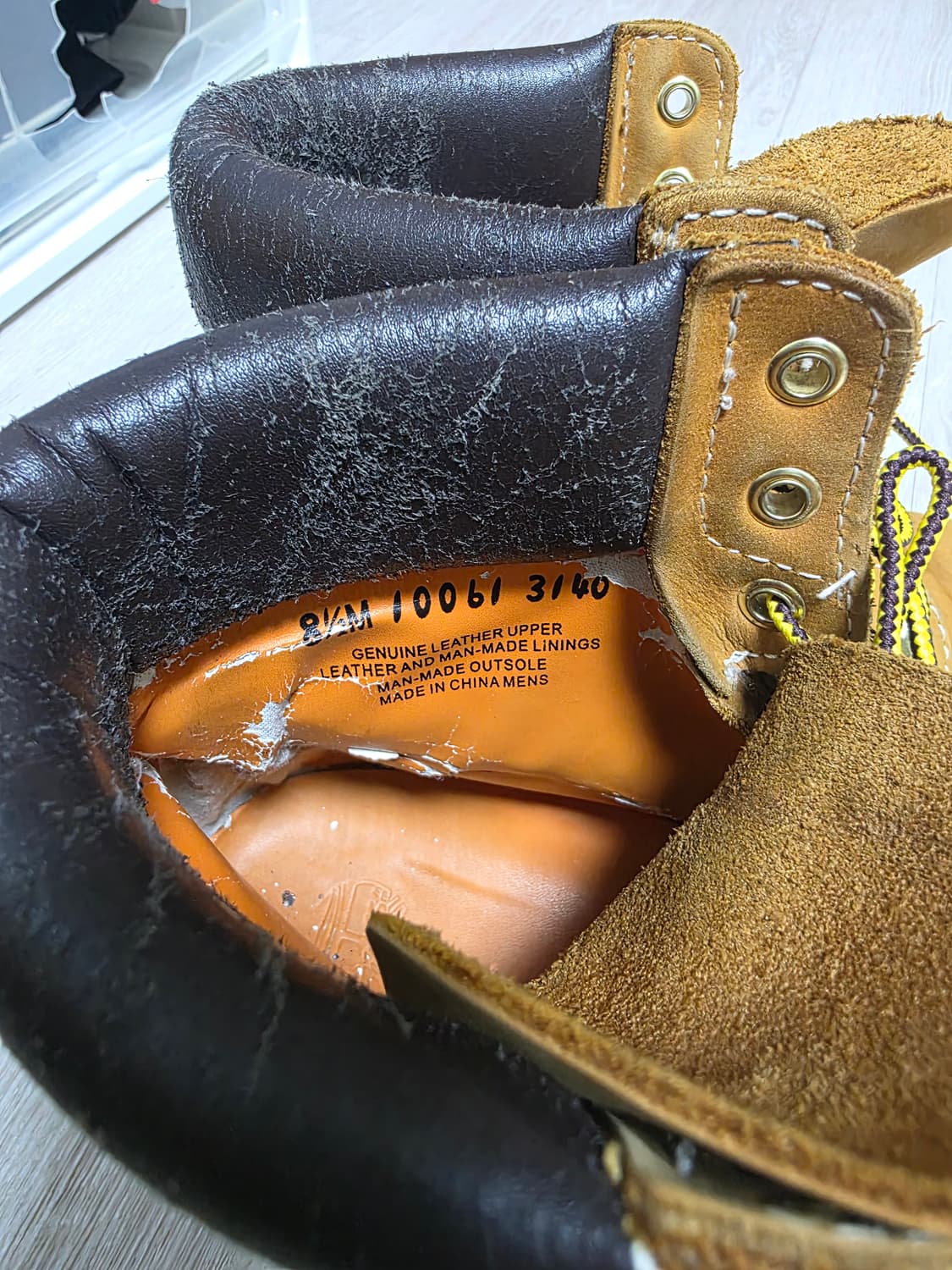 팀버랜드 6인치 프리미엄 부츠 265(많이낡음) 상품이미지4