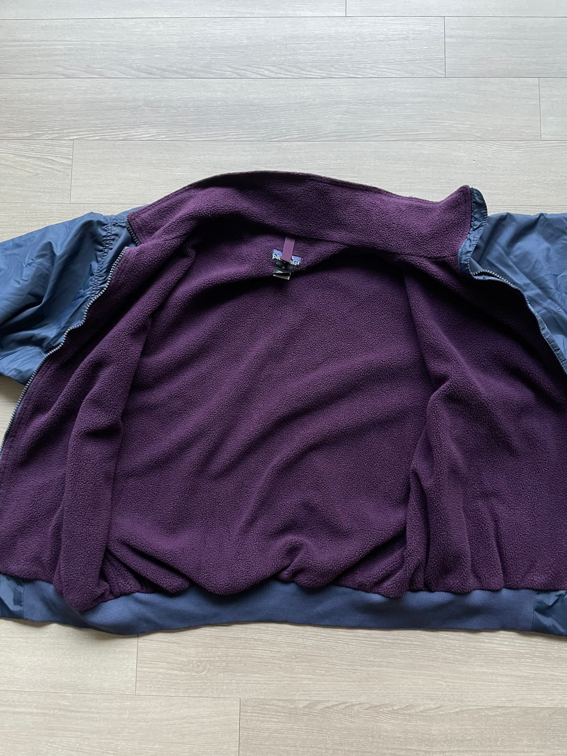 90s 파타고니아 쉘드 신칠라 봄버 자켓 네이비 퍼플 rare usa 상품이미지7