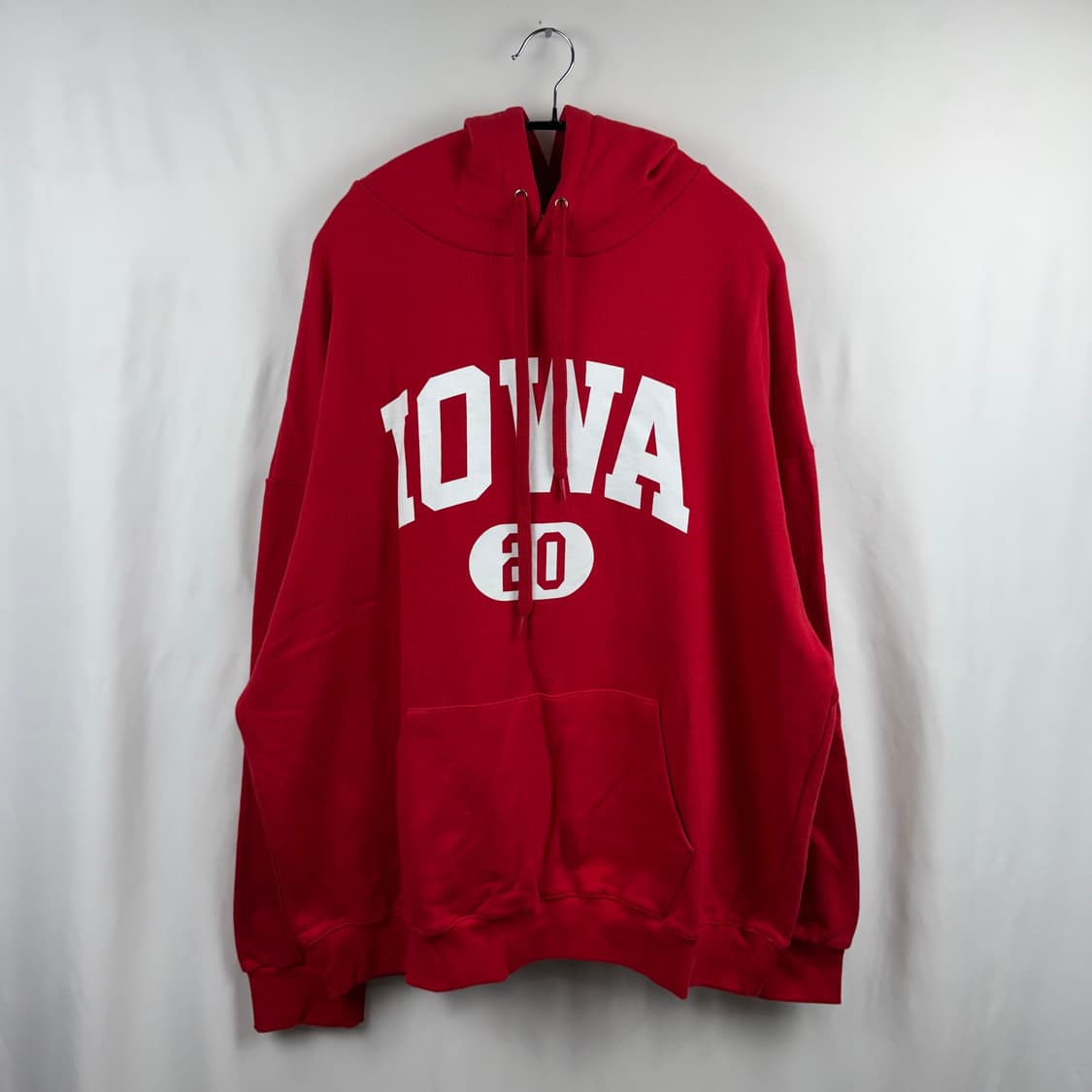 (F) 아이오와 박스 기모 후드 티 레드 상품이미지2