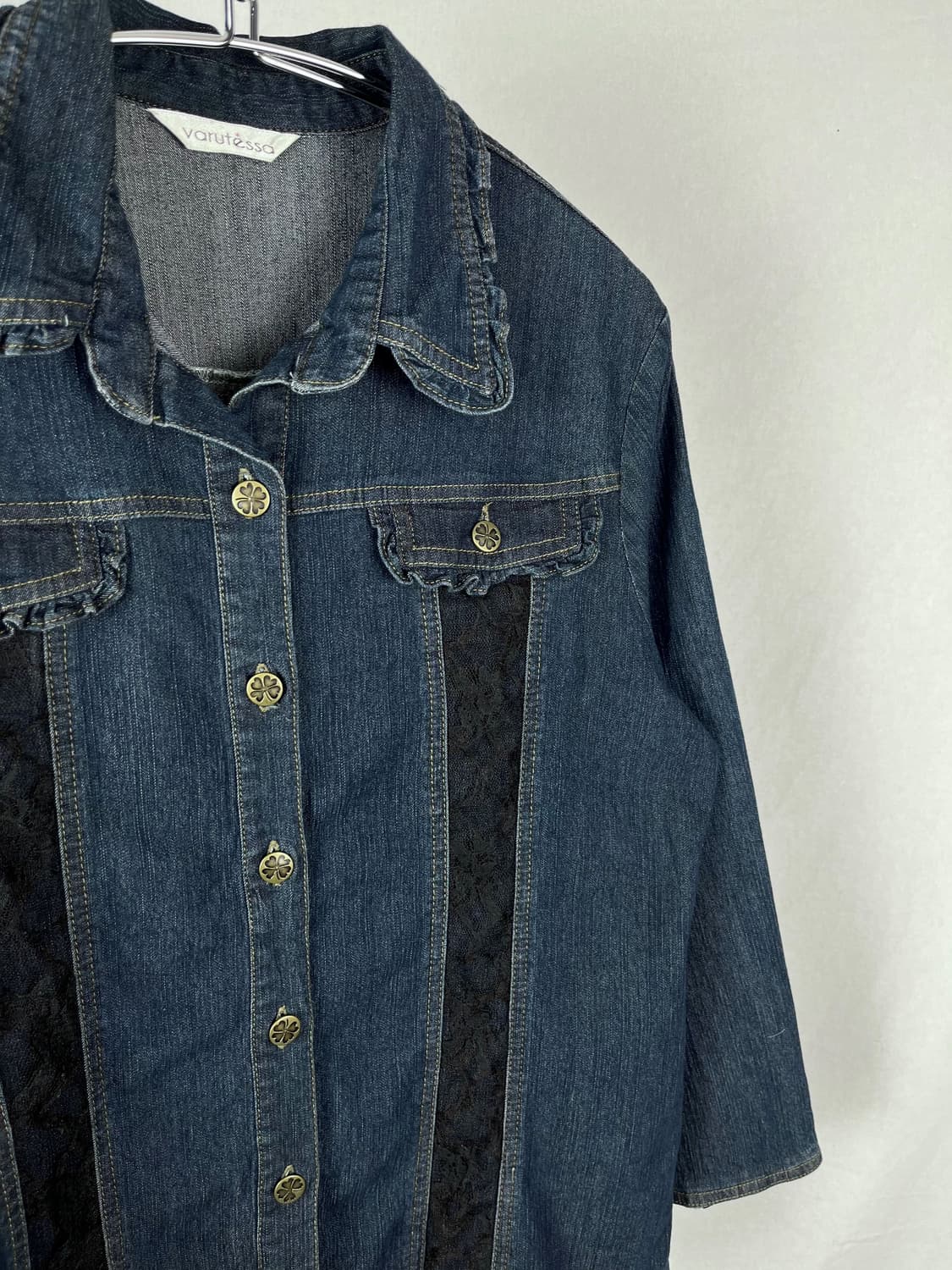 Vintage 레이스 판넬 데님셔츠  상품이미지3