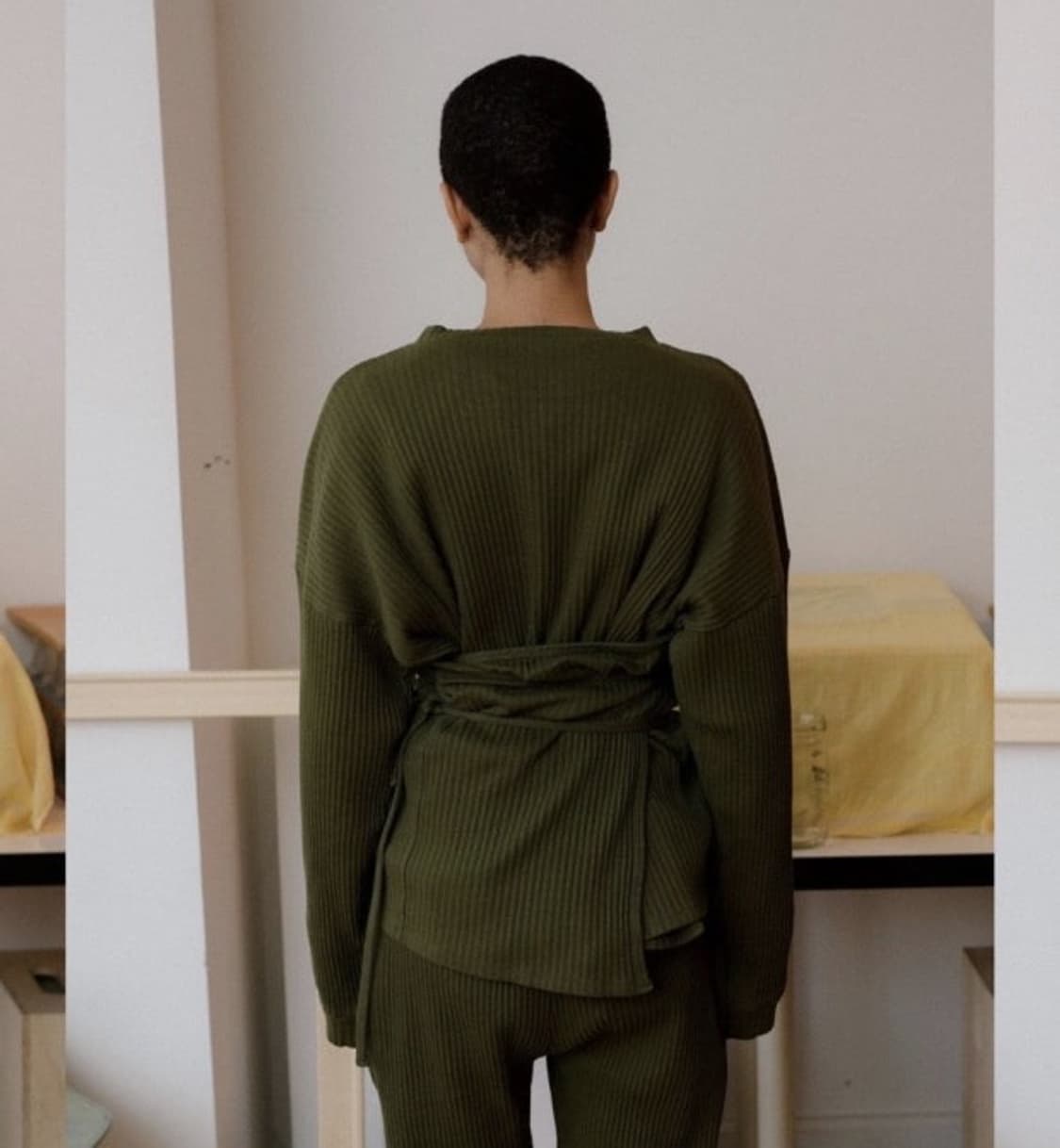 베이스레인지 baserange SHAWNTEE 롱슬리브 카키 상품이미지2