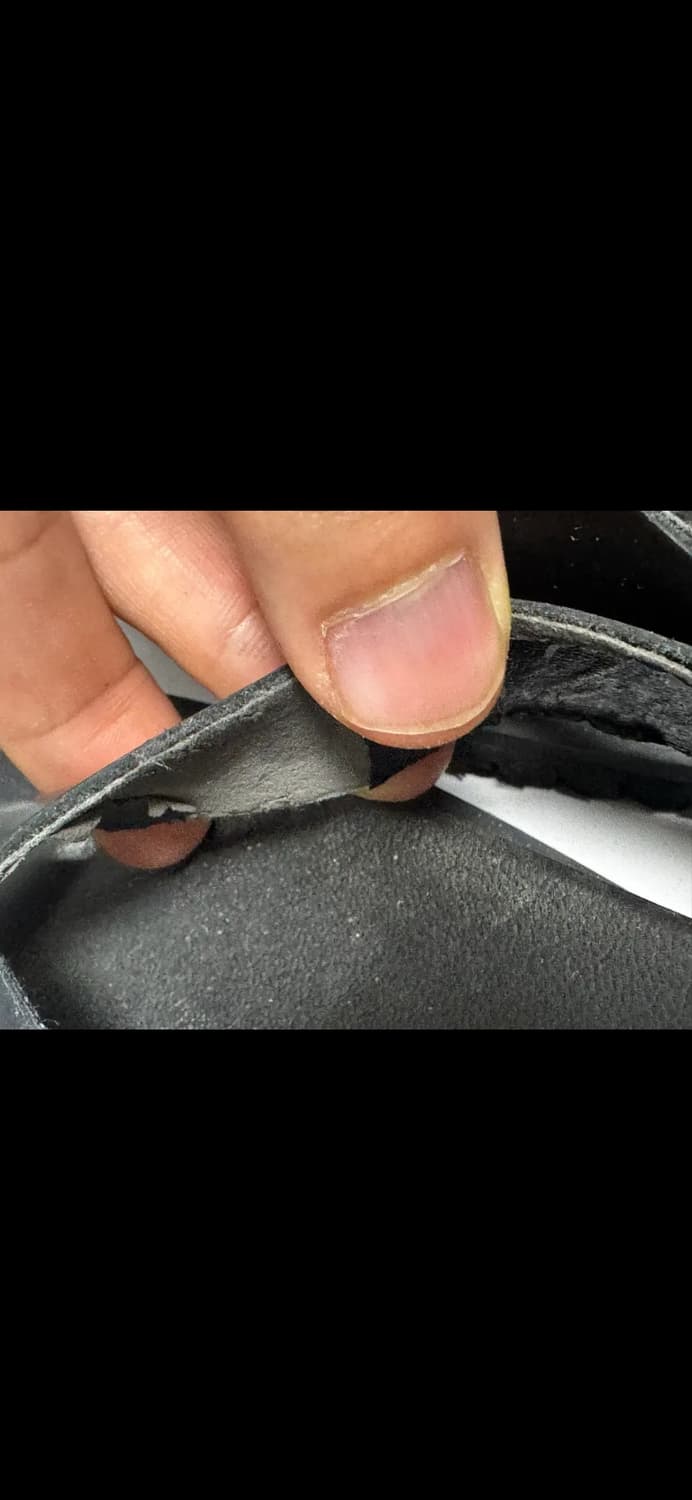 무료배송) 블랙 가죽 쪼리 상품이미지5