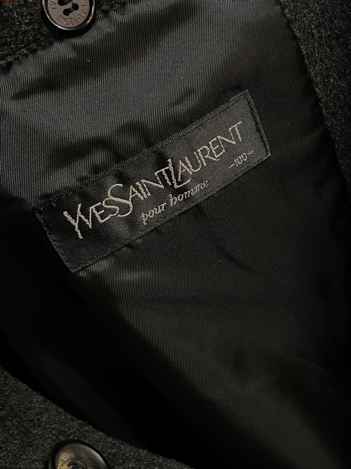 입생로랑 쉐르파 카라 싱글 울 코트  상품이미지6