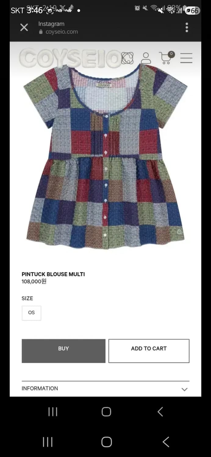 구해요) 코이세이오 핀턱 블라우스 멀티 상품이미지1