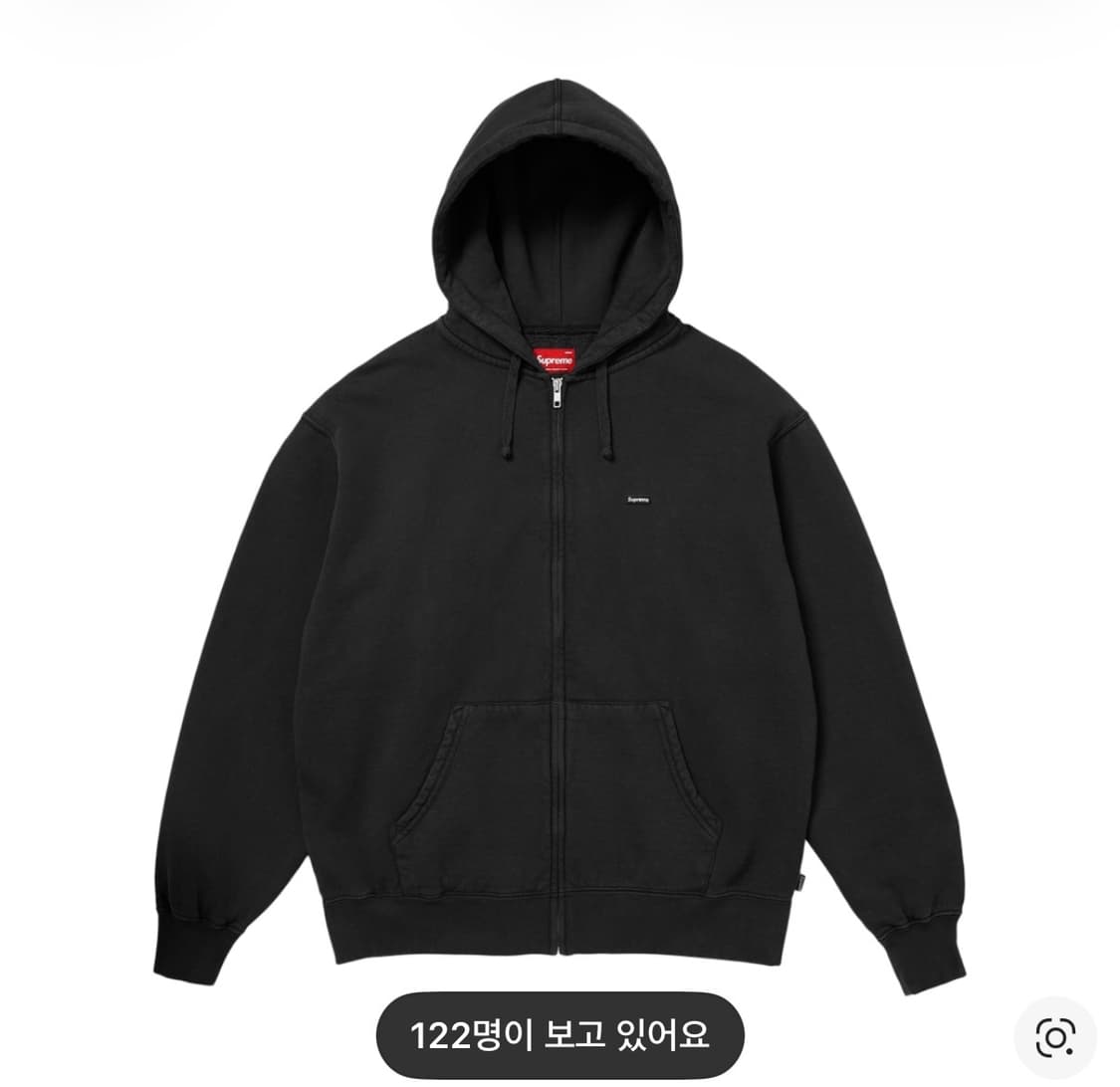 [S] 슈프림 스몰 박스 집업 후드 스웨트셔츠 블랙 - 25FW 상품이미지1