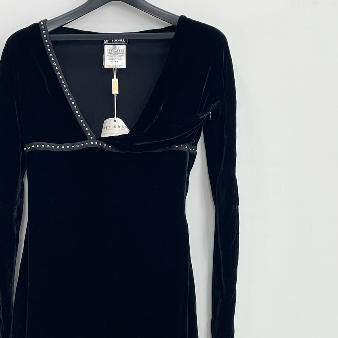 정품 새상품 베르사체 벨벳 원피스 상품이미지4