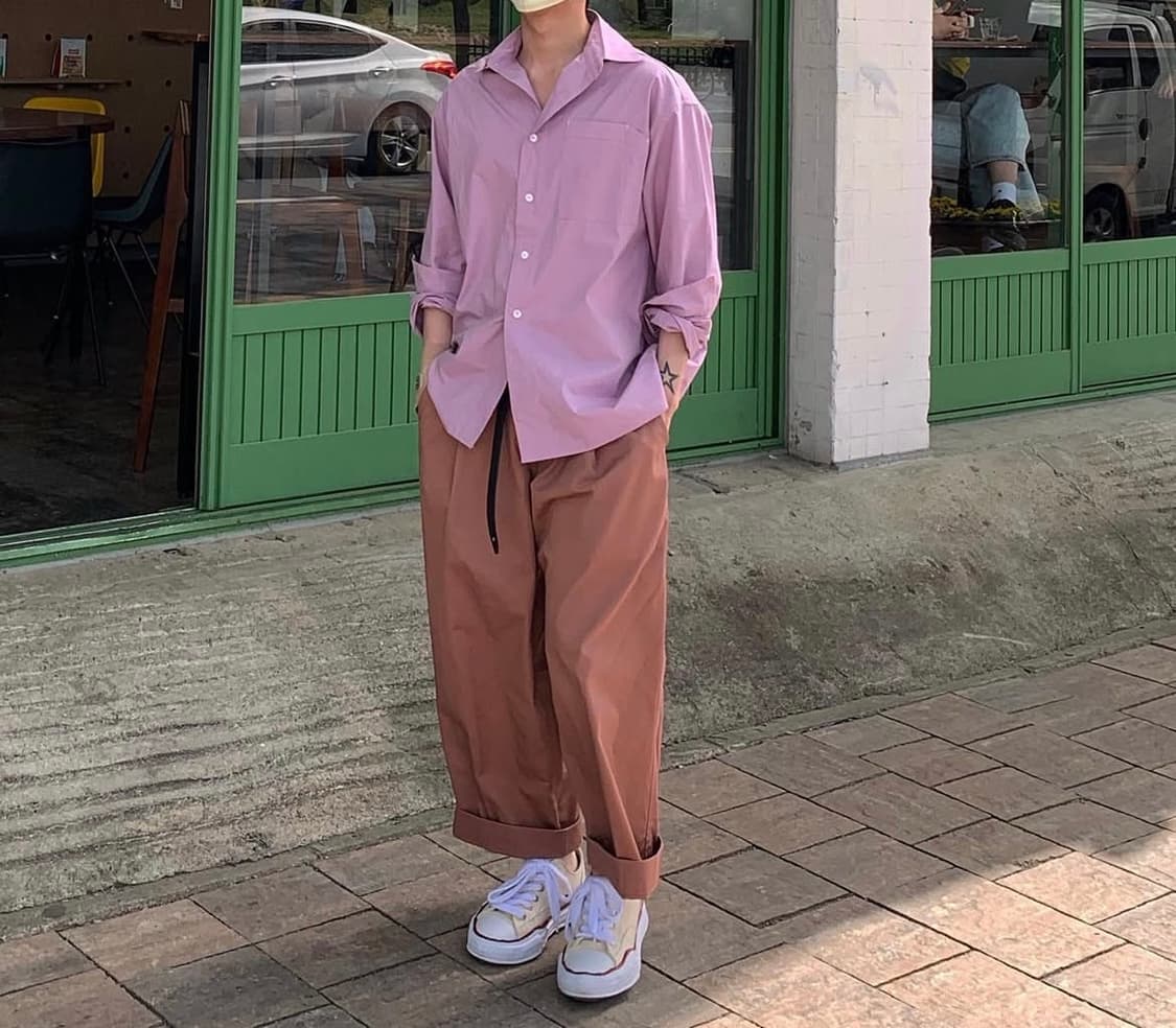 이얼즈어고 치노팬츠 핑크 S 상품이미지3