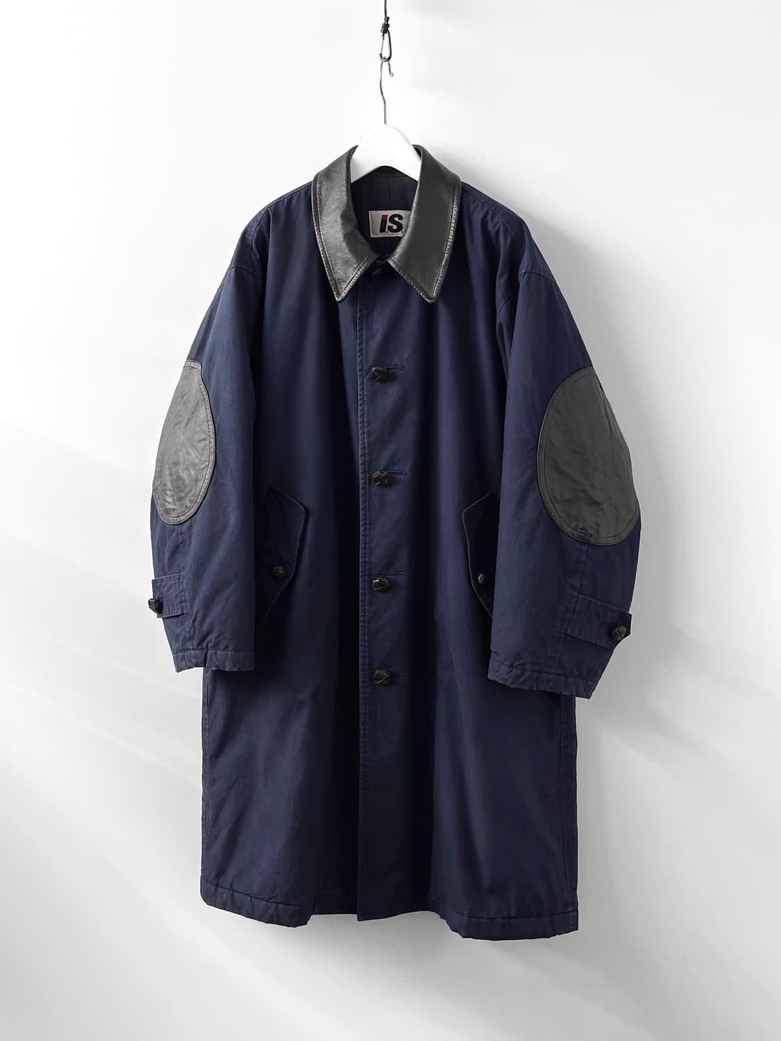 (Rare)80s 이세이 미야케 스포츠 레더 디테일 코트 상품이미지1