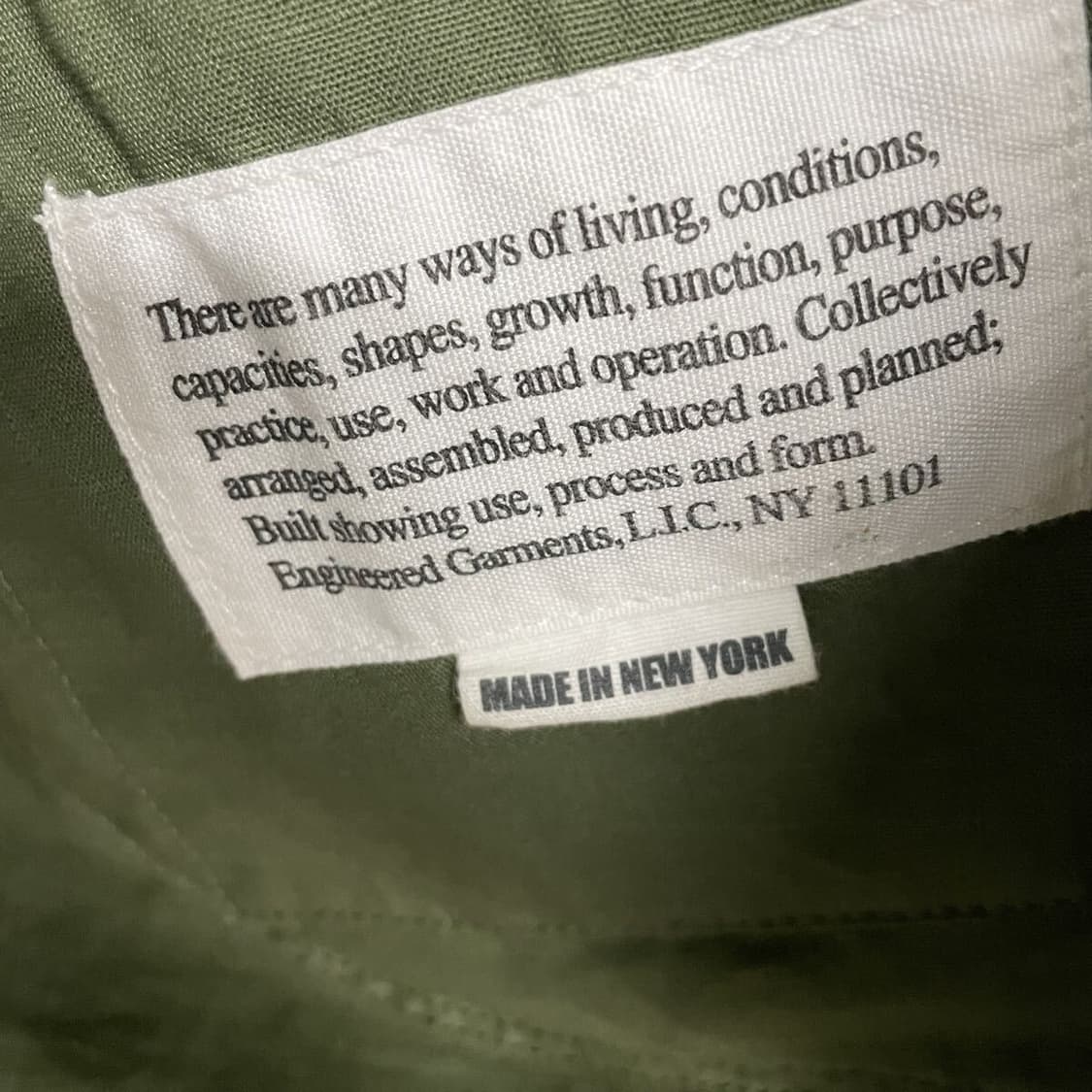 [M]엔지니어드가먼츠 코튼 립스탑 베드포드 자켓 올리브 상품이미지6