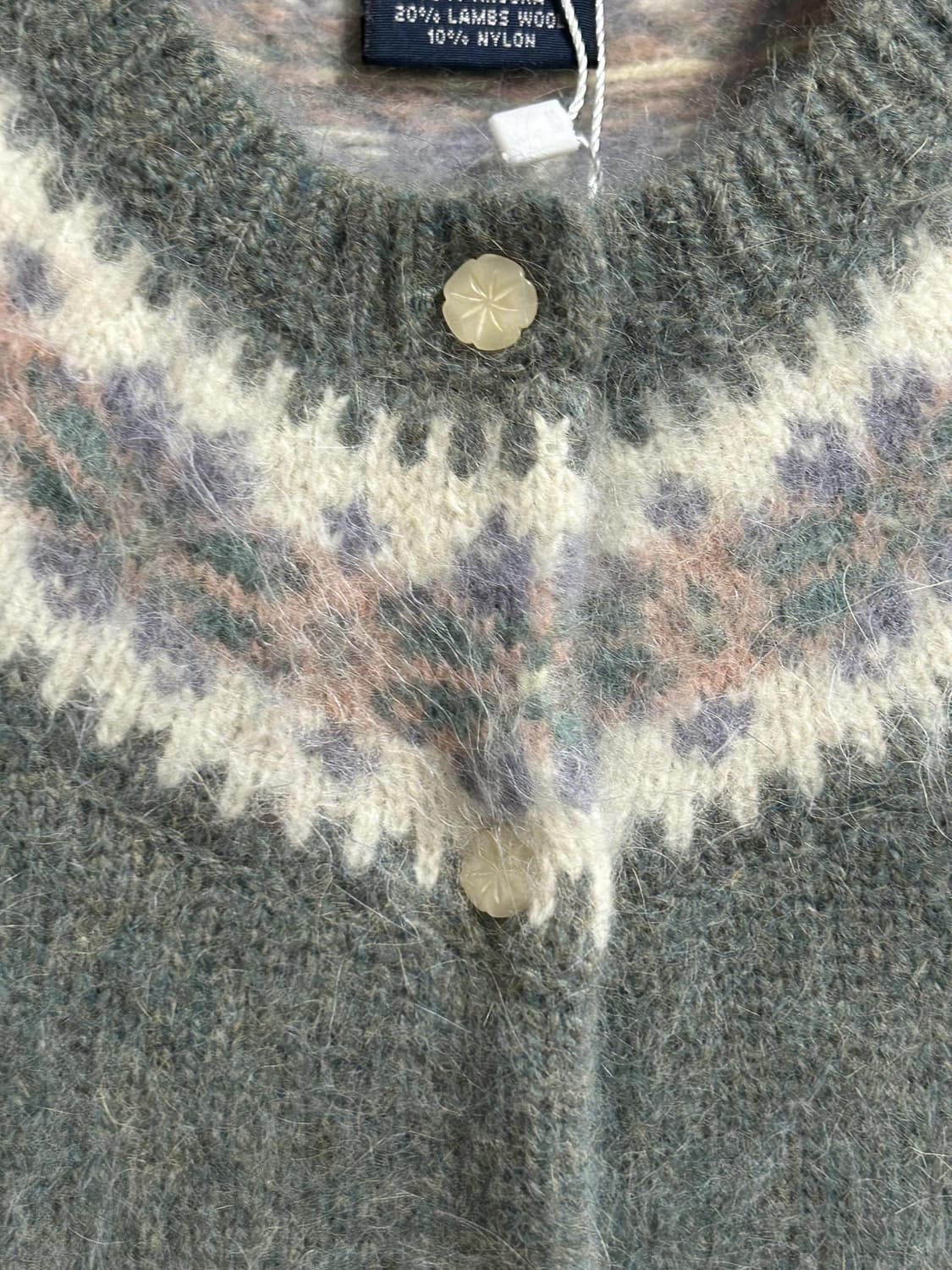 폴로 랄프로렌 앙고라 페어 아일 반팔 가디건 상품이미지5