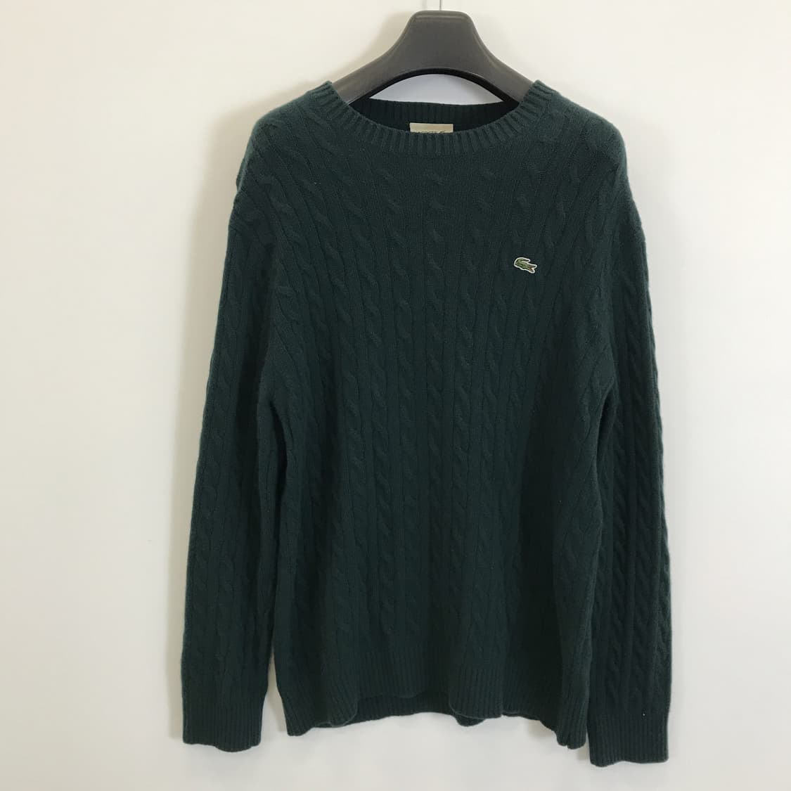 라코스테 울100프로 그린 케이블니트 [국내105] 상품이미지1