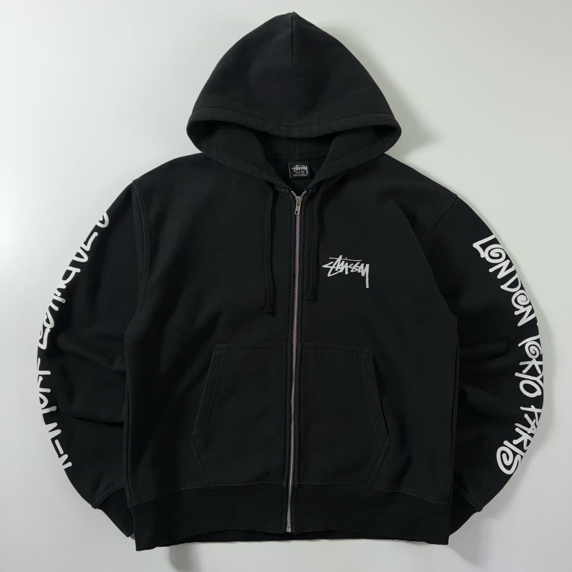 Stussy  스투시 코튼 빅 시티 블랙 후드티  상품이미지1