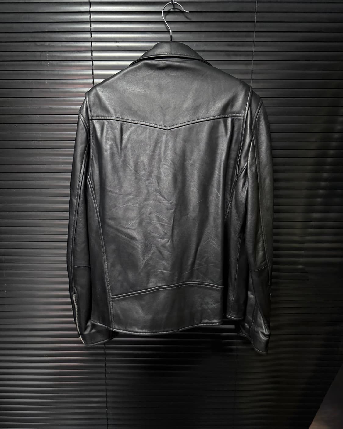 이스트 쿤스트 양가죽 가죽 레더 라이더 바이커 자켓 L 100 락시크 상품이미지4