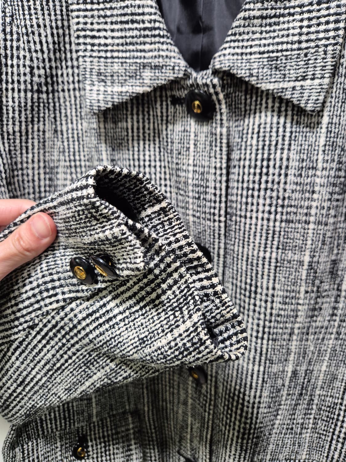 (세일)JPN빈티지.Inattic 체크 스커트 트위드 세트 상품이미지5