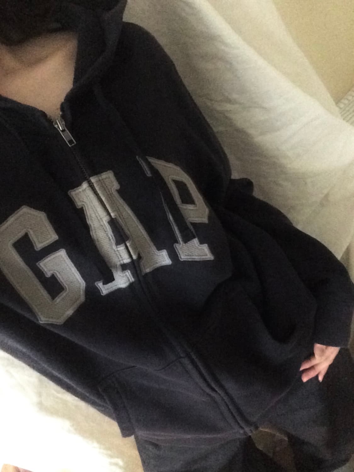 Gap charcoal hood zip-up 상품이미지3