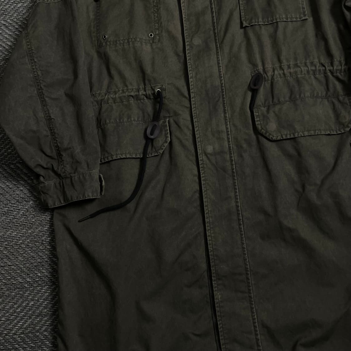 버커루 나일론 멀티 포켓 후드 롱 야상 자켓 y 4354 상품이미지4