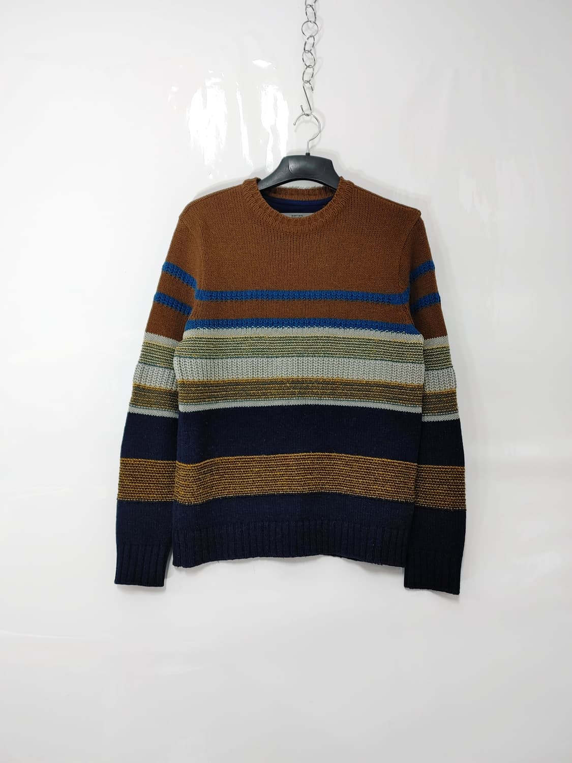 series 시리즈 남성 단가라 긴팔니트티 상품이미지1