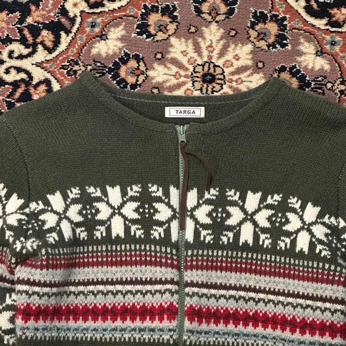 TARGA 노르딕 집업 울 가디건 (S) 페어아일 상품이미지3