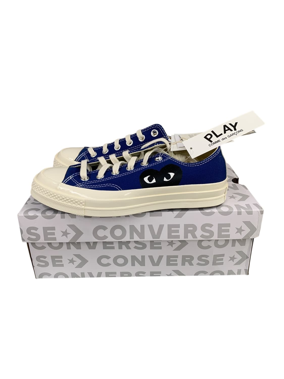 컨버스 x 꼼데가르송 척 70 스니커즈 로우 블루 250(Gr-2699) 상품이미지1