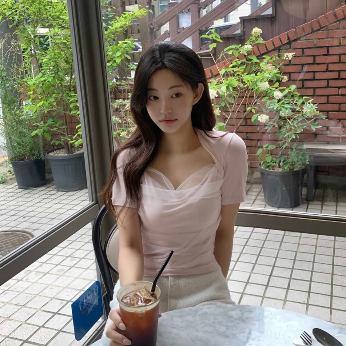 제니오 썸머 안느 볼레로 반팔티 (핑크) 상품이미지2