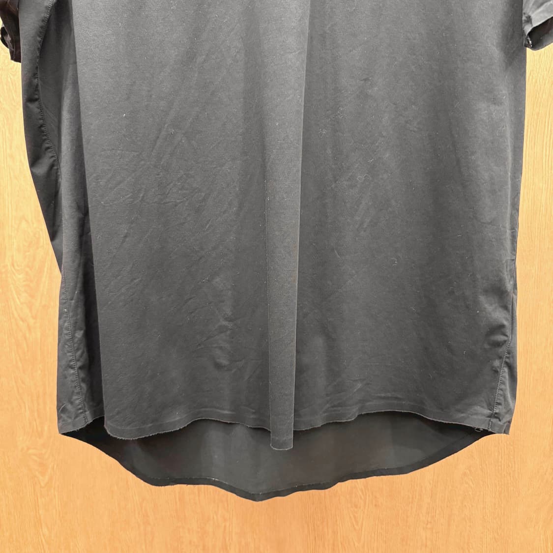 요지 야마모토 아디다스 롱기장 기능성 원단 반팔 티셔츠 루즈핏 블랙 상품이미지5