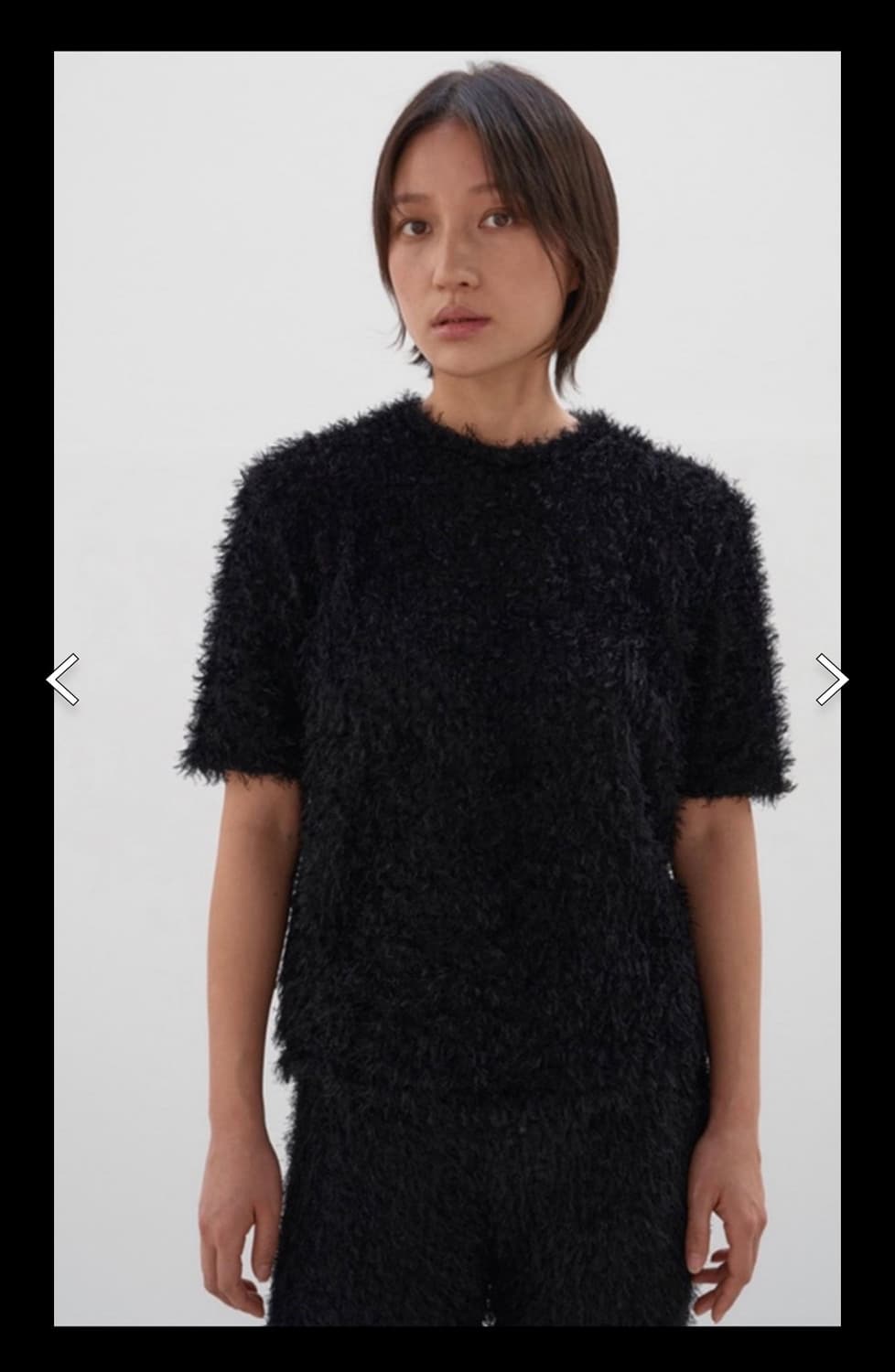 티크 teak buckle knit top(블랙) 상품이미지2